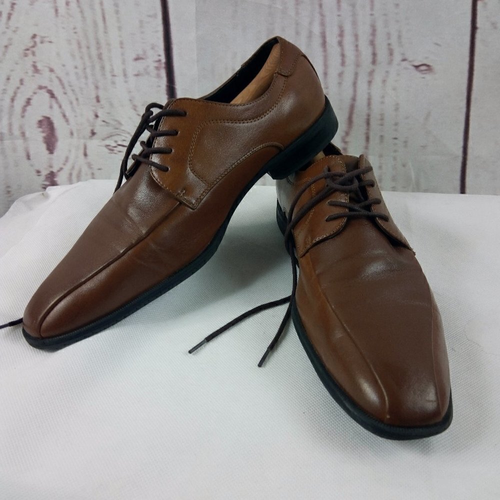 Alfani Men's Cognac Brown "Seth" Dress Oxford Shoes Size 11M